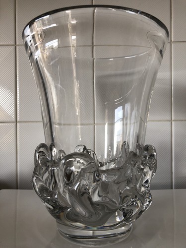 Grand vase cristal signé daum - cristal,