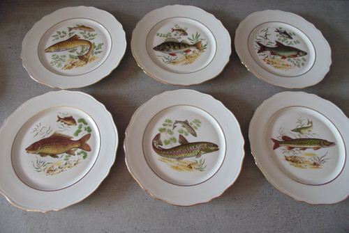 Assiettes poissons en - poissons,