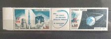 Timbre CFA FRANCE Fusée Diamant Satellite A1 - 1965 Neuf** YT N° 369A Surcharge