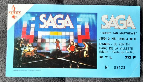 Ticket billet place concert - billet,