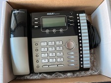 RCA Telefield VISYS 25424RE1A Business Phone 4 Line Expandable Black/Silver
