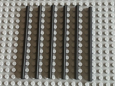 6 x Axe LEGO TECHNIC Black