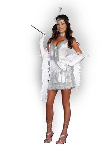 Robe flapper sexy satin - robe,