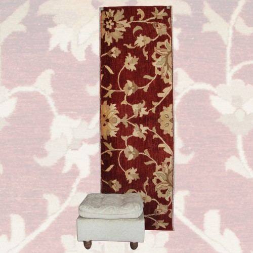 Tapis vintage fleurs rouges - vintage, à