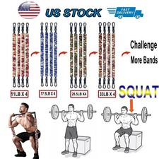 4 Packs 21" Fitness Resistance Bands Anti-Snap for Squat Training Home Exercises