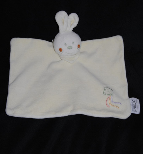 Doudou plat lapin jaune - lapin,