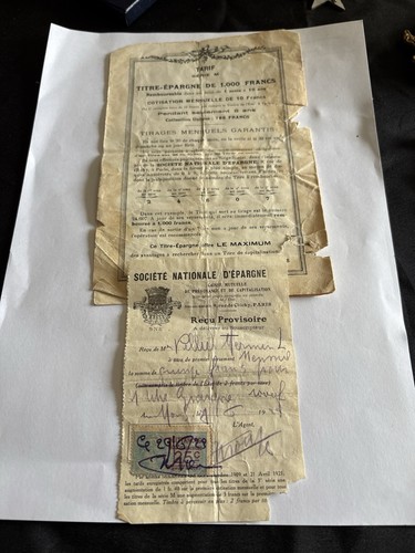 Ancien titre épargne 1 - titre,