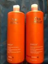 (2 PACK)Wella Enrich Deep Nourishing Shampoo & Conditioner Duo,33.8