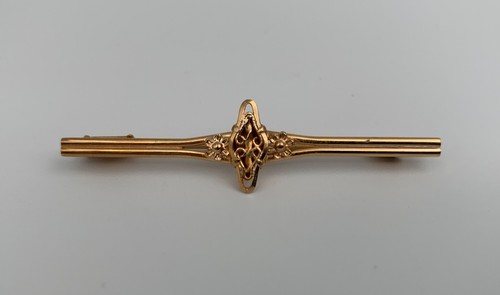 Broche plaque ancienne - or,