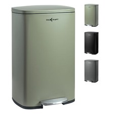 MAXCRAFT Poubelle 50L Acier