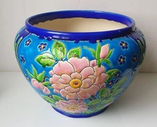 jardiniere 28 cm catteau charles boch keramis freres vase fleurs 1933 art deco