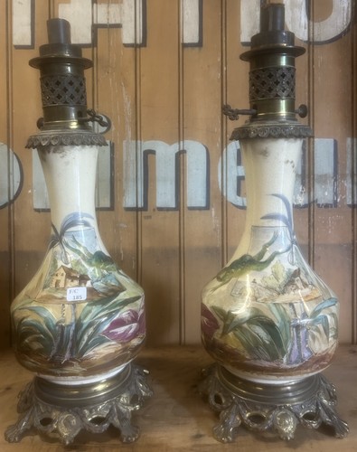 Paire lampe pétrole - de,