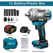 Gisam-Boulonneuse Visseuse Électriques Sans Fil, 18v, Couple 2000 N.m, Batterie