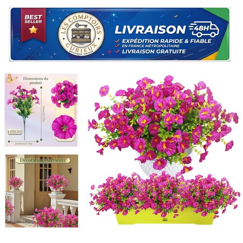 Lot fleurs artificielles - 6,