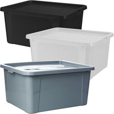 Boîte de rangement avec couvercle récipient en plastique conteneur 40 x 33...
