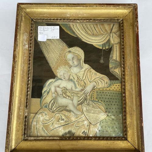 Tableau soie 19ème - en,