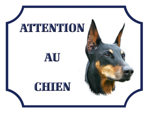 Plaque alu 15x20cm attention - plaque,
