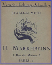 PDF catalogue GLASSWARE + LIGHTING + HEATING + H. MARKHBEINN + 1921 + Paris