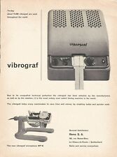 original 1958 print ad VIBROGRAF Swiss Suisse timing machine MID CENTURY ART