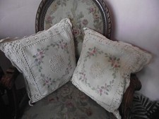 /😉 LOT COUSSINS Brodés (