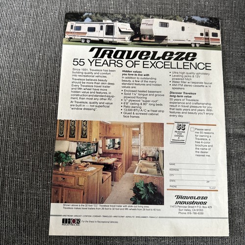 1987 traveleze travel trailer - travel,