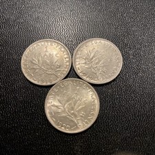 pièce argent 1 Frs Semeuse 1918-19-20