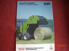 DEUTZ ROUND BALE PRESS ADVERTISING BROCHURE - FAHR GP F