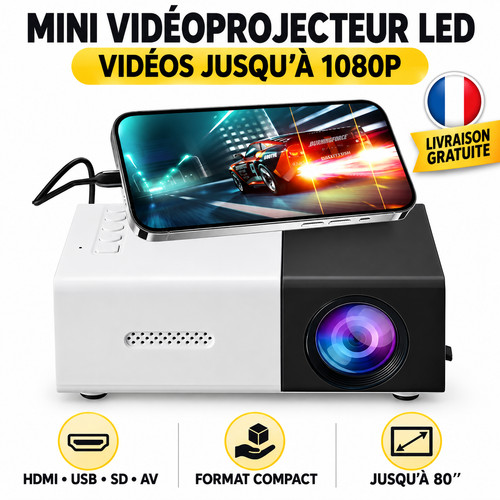 Mini vidéoprojecteur led - mini,