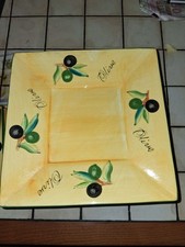 Assiettes carrées Oliviers