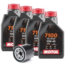 Set Entretien MOTUL 7100 10W40 Filtre Huile Kawasaki Quad KVF Prairie - 300 Cc