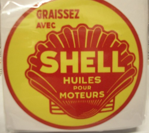 Autocollant publicitaire shell - publicitaire,