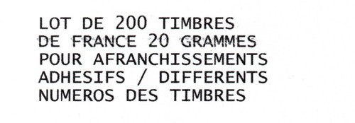 Lot 200 timbres - 200, adhesifs