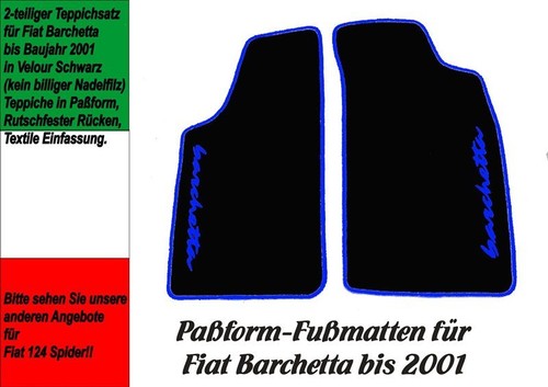 Floor mats for - fiat, barchetta
