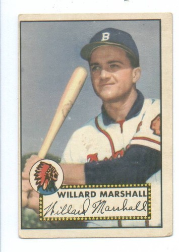 1952 topps willard - topps, marshall