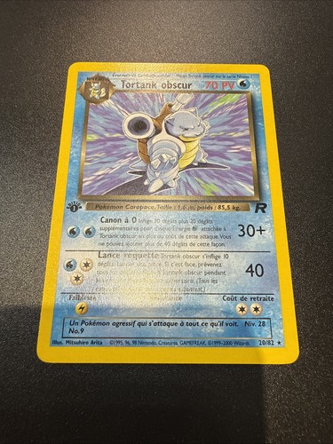 Carte pokémon tortank obscur - tortank,