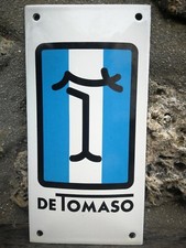 DE TOMASO Enamel Sign No Ferrari Ac Cobra Ford Mustang Enamel Sign