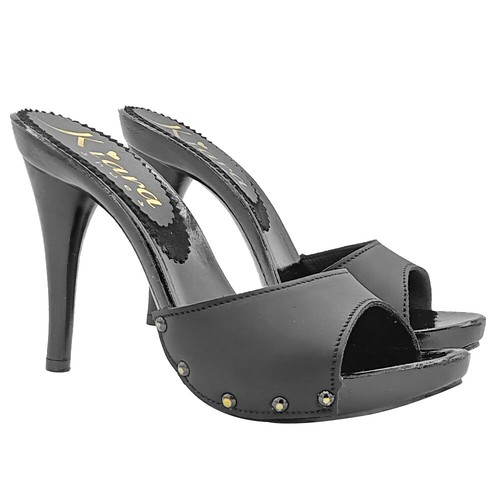 Mule noir avec bande - noir, en