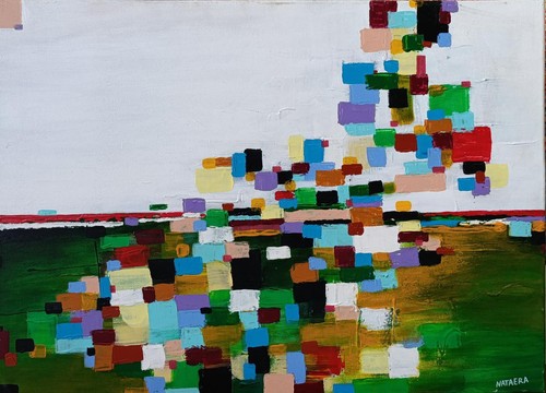 Peinture abstraite acrylique - peinture, abstraite,