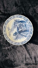 Blue plate by Boch Belgium DELFTS. 40 cm diameter. VGC