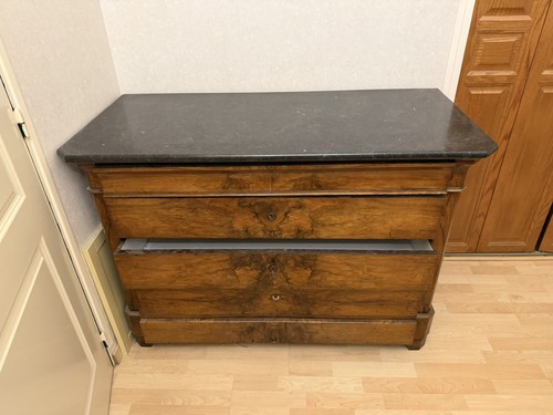 Commode louis philippe noyer - commode, louis-philippe