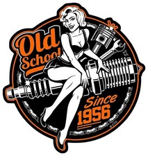 STICKER PIN UP VINTAGE OLD