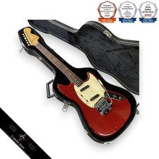 Guitare électrique Fender Mustang rouge 1966 vintage B + étui rigide inclus