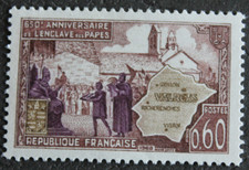 Timbre - FRANCE - Enclave des Papes - Neuf ** - YT1562 - 1968