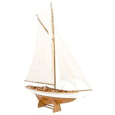Modèle de navire maquette de voilier yacht à voiles bois 135cm pas de kit