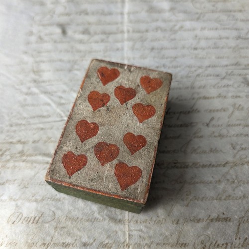 Boîte timbres bois carte - boîte, a