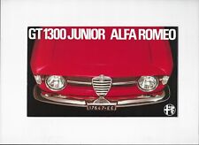 1969 Alfa Romeo GT 1300 Junior car brochure