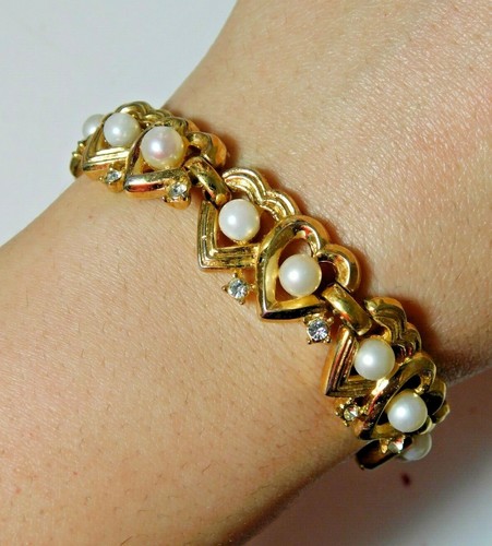 Vintage trifari coeur perles - coeur,