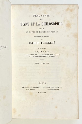 Tonnellé alfred fragments - tonnellÉ, sur