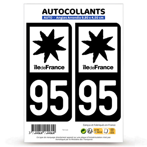 Autocollants plaque - 2,
