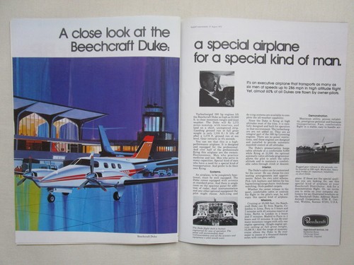 1972 pub beechcraft avion - 8/1972,